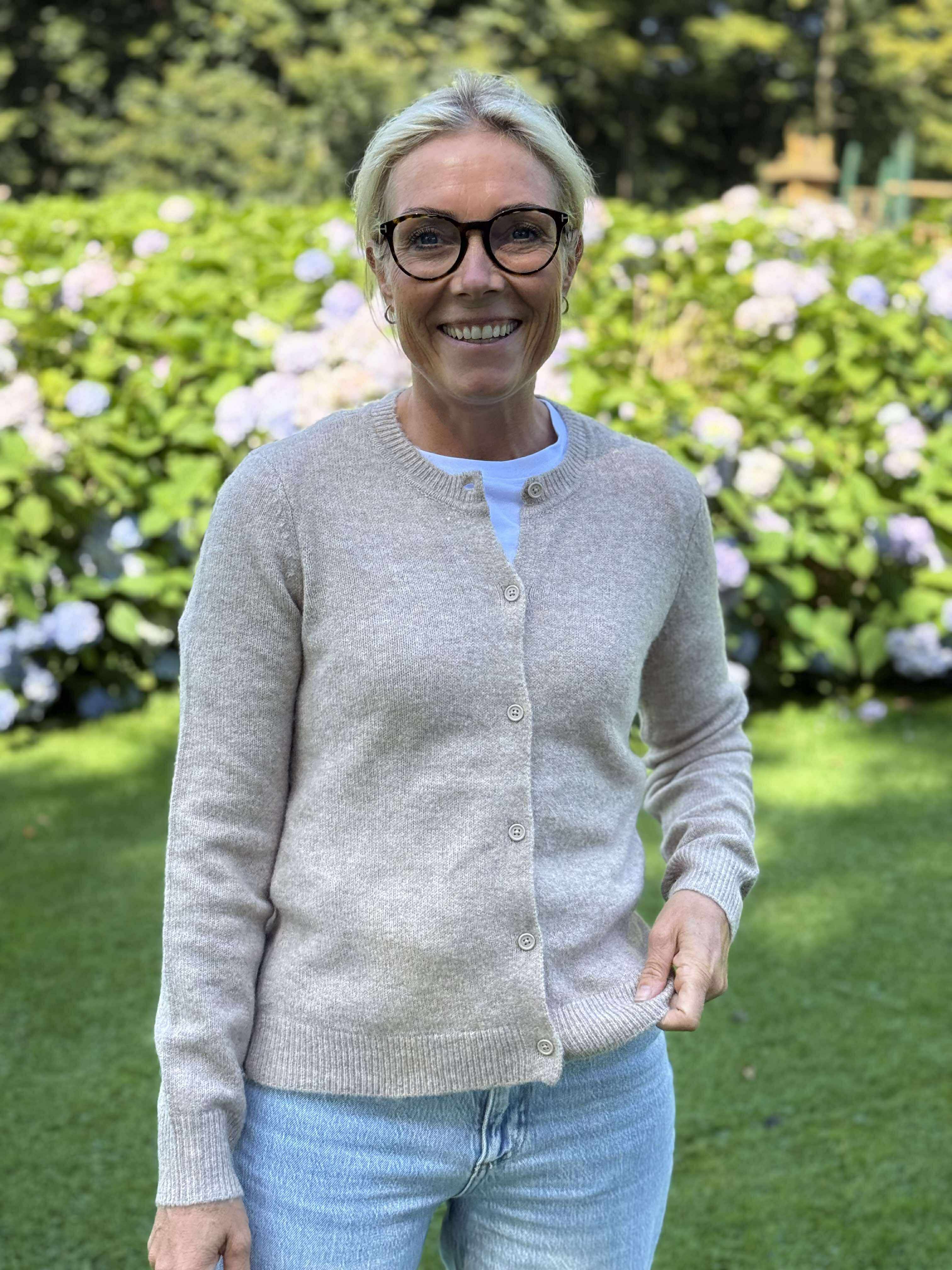 PCMALOU Knit Cardigan - Taupe Gray